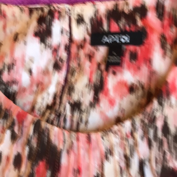 Apt.9 brown/pink sleeveless blouse size large - Picture 5 of 9